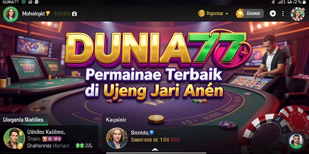 Tangkapan layar dari gameplay seru DUNIA77 yang mengasyikkan.