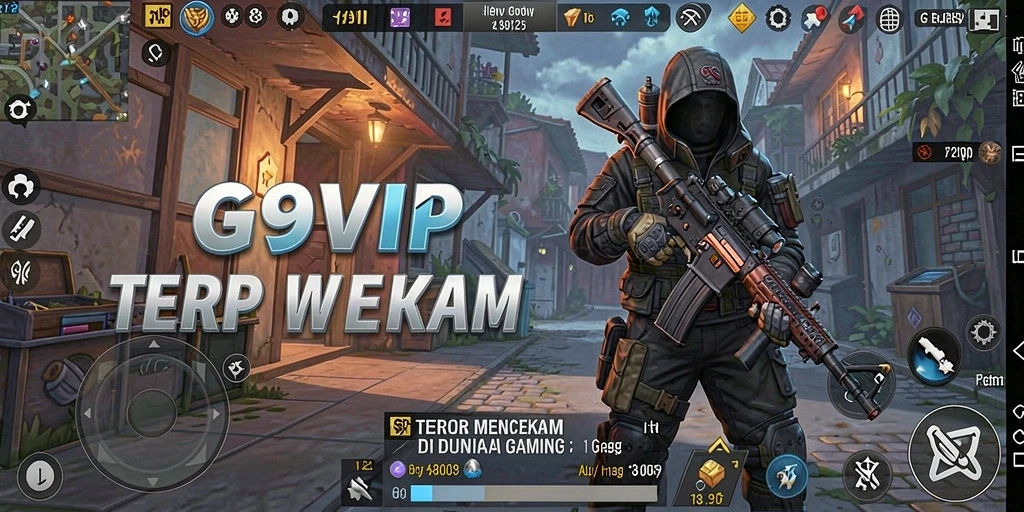 Screenshot utama G9VIP menampilkan gameplay yang mencekam dan menakutkan.