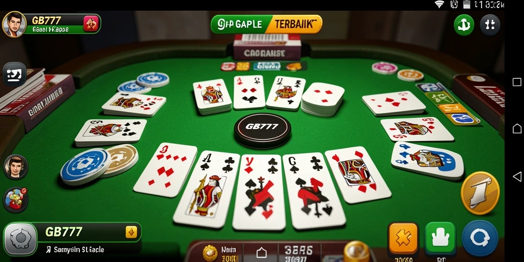 Screenshot gameplay GB777 yang menampilkan strategi Gaple seru.
