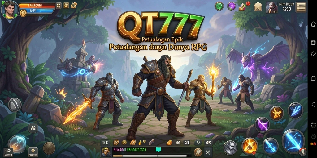 Tampilan gameplay QT777 yang epik dan mendebarkan.