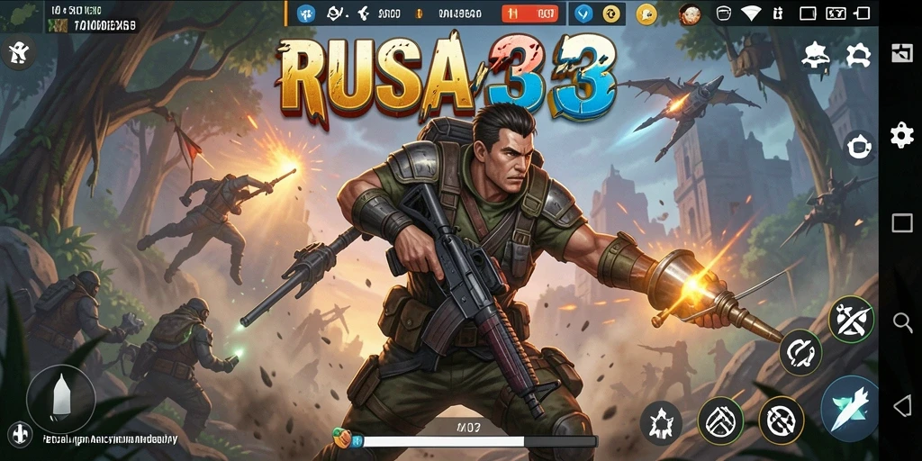 Tampilan gameplay RUSA33 dengan aksi seru dan mendebarkan.