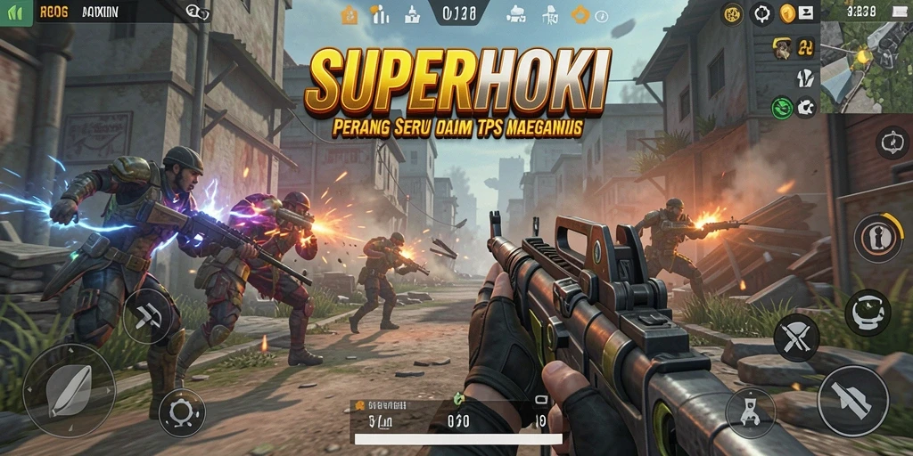 Tampilan gameplay SUPERHOKI yang seru dan mendebarkan.