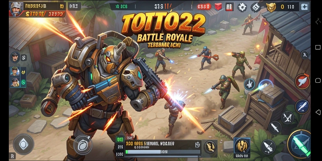 Tampilan gameplay TOTO22 dengan aksi seru Battle Royale.